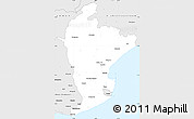 Silver Style Simple Map of East Godavari