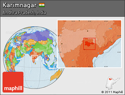 Political Location Map of Karimnagar