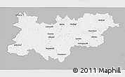 Gray 3D Map of Medak, single color outside