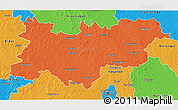 Political 3D Map of Medak