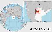 Gray Location Map of Medak, highlighted parent region