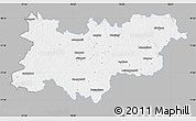 Gray Map of Medak, single color outside