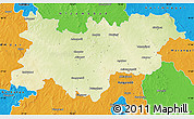 Physical Map of Medak, political outside