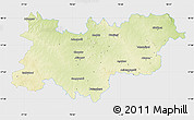 Physical Map of Medak, single color outside
