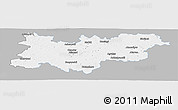 Gray Panoramic Map of Medak, single color outside