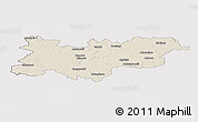 Shaded Relief Panoramic Map of Medak, cropped outside