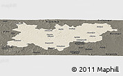 Shaded Relief Panoramic Map of Medak, darken