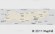 Shaded Relief Panoramic Map of Medak, desaturated