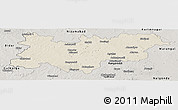 Shaded Relief Panoramic Map of Medak, semi-desaturated