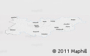 Silver Style Panoramic Map of Medak, single color outside