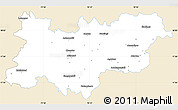 Classic Style Simple Map of Medak, single color outside