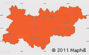 Political Simple Map of Medak, cropped outside