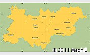 Savanna Style Simple Map of Medak, single color outside
