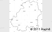 Blank Simple Map of Nizamabad, cropped outside