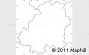 Blank Simple Map of Nizamabad, no labels