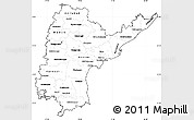 Blank Simple Map of Andhra Pradesh, cropped outside