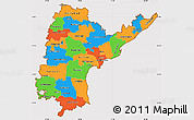 Political Simple Map of Andhra Pradesh, cropped outside