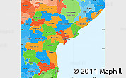 Political Simple Map of Andhra Pradesh, political shades outside