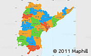 Political Simple Map of Andhra Pradesh, single color outside