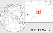 Blank Location Map of Vizianagaram