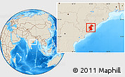 Shaded Relief Location Map of Vizianagaram