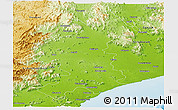 Physical Panoramic Map of Vizianagaram