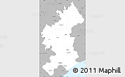 Gray Simple Map of Vizianagaram