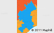 Political Simple Map of Vizianagaram