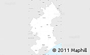 Silver Style Simple Map of Vizianagaram