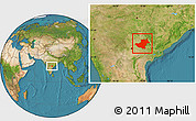 Satellite Location Map of Warangal