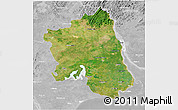 Satellite 3D Map of West Godavari, lighten, desaturated