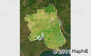 Satellite Map of West Godavari, darken