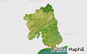 Satellite Map of West Godavari, single color outside
