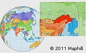 Political Location Map of Arunachal Pradesh