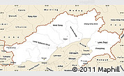 Classic Style Simple Map of Arunachal Pradesh