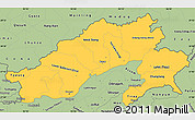 Savanna Style Simple Map of Arunachal Pradesh