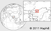 Blank Location Map of Tawang
