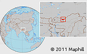 Gray Location Map of Tawang