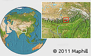 Satellite Location Map of Tawang