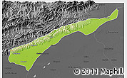 Physical 3D Map of Dhemaji, darken, desaturated