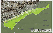 Physical 3D Map of Dhemaji, darken, semi-desaturated