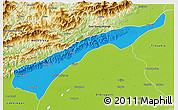 Political 3D Map of Dhemaji, physical outside