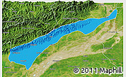 Political 3D Map of Dhemaji, satellite outside