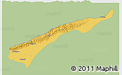 Savanna Style 3D Map of Dhemaji, single color outside