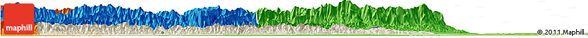 Shaded Relief Horizon Map of Dhemaji, political outside