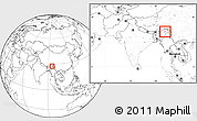 Blank Location Map of Dhemaji, within the entire country