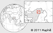 Blank Location Map of Dhemaji, highlighted country