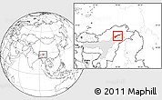 Blank Location Map of Dhemaji, highlighted parent region
