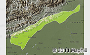 Physical Map of Dhemaji, darken, semi-desaturated