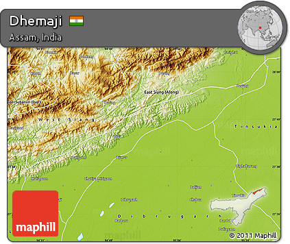 Physical Map of Dhemaji
